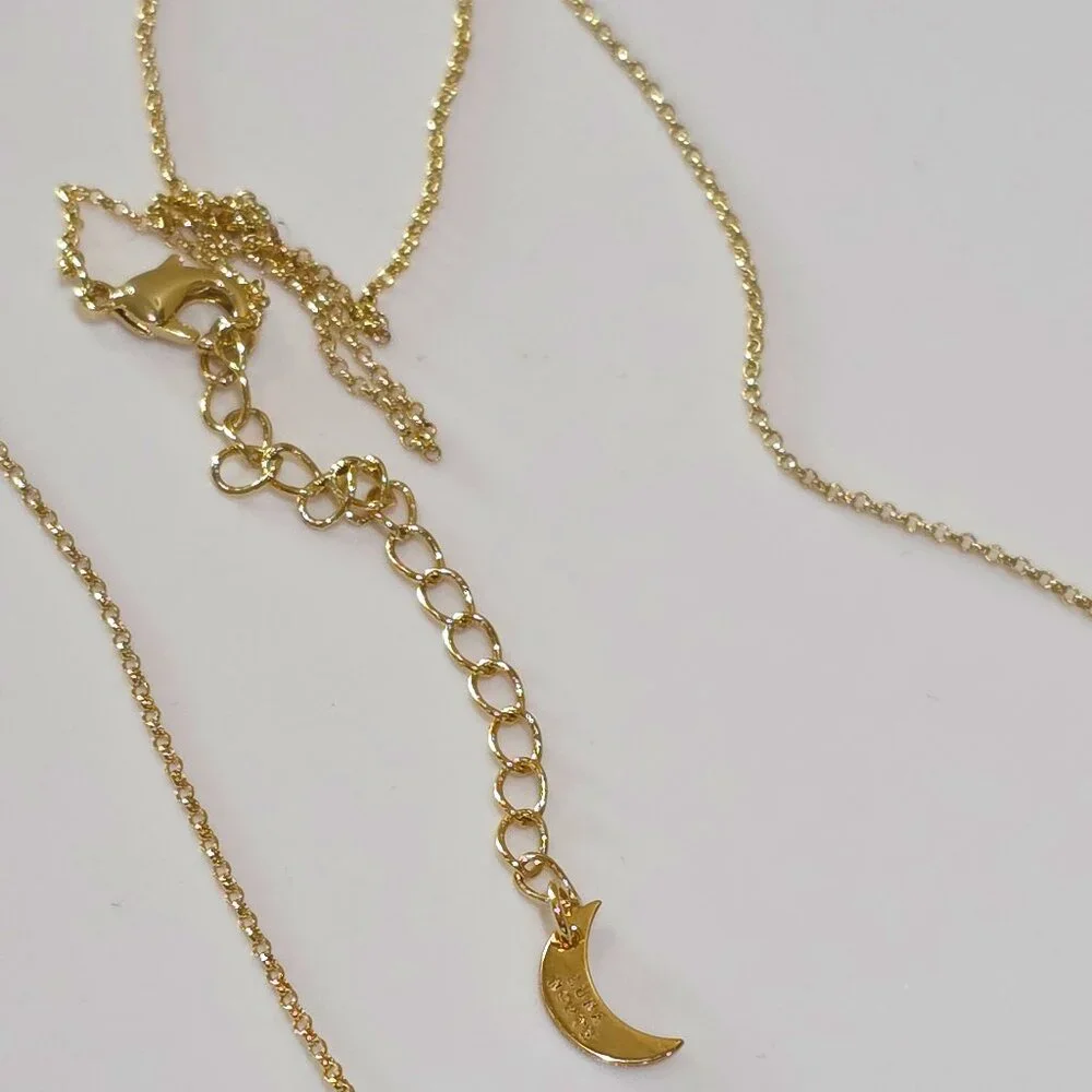 Luna Norte Amazonite Moon 14k Gold Plated Brass 18
